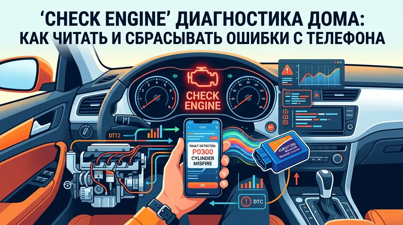 Диагностика за 5 минут: как прочитать и сбросить ошибку «Check Engine» с помощью смартфона